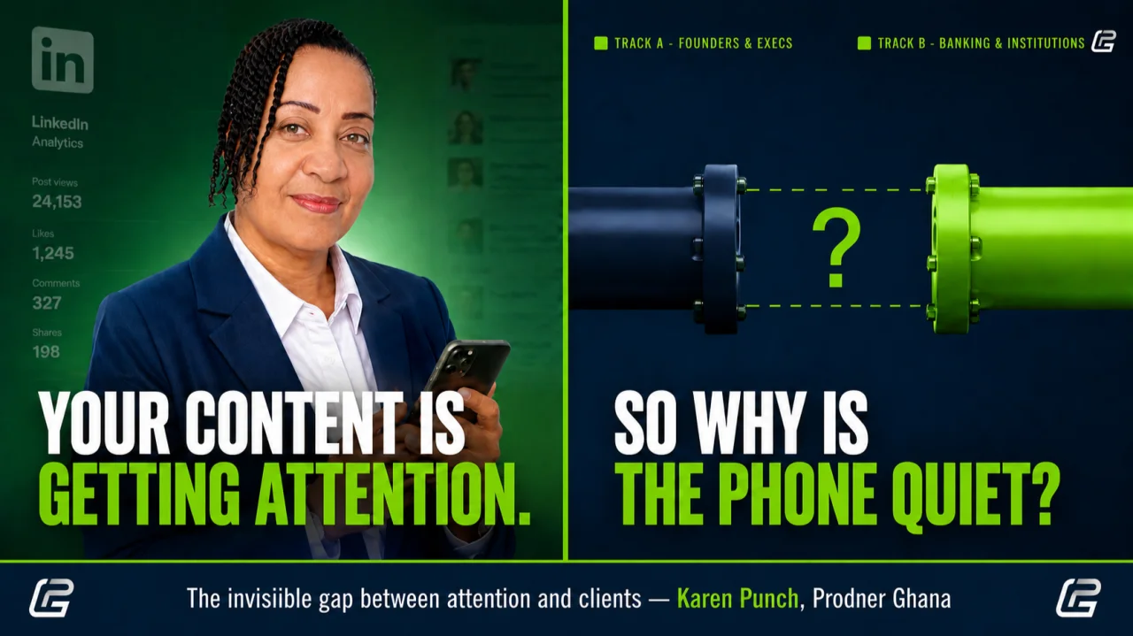 Original cover: The Invisible Gap Between Getting Attention and Getting Clients